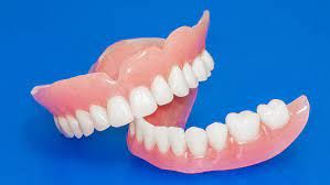 Blunt edges of lower dentures...