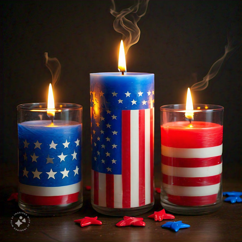 American Flames of Valor: Red, White, and Blue