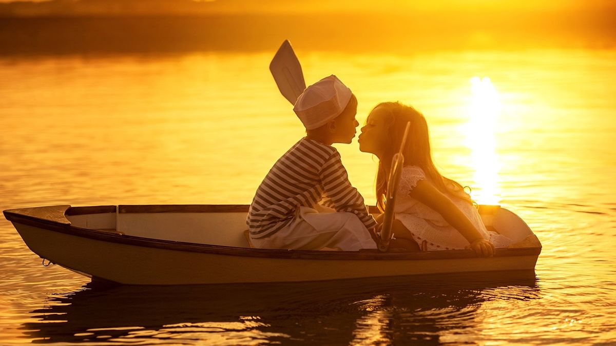 The Golden Evening of the Boat