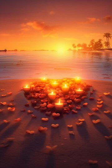 Candlelight Love on the Beach