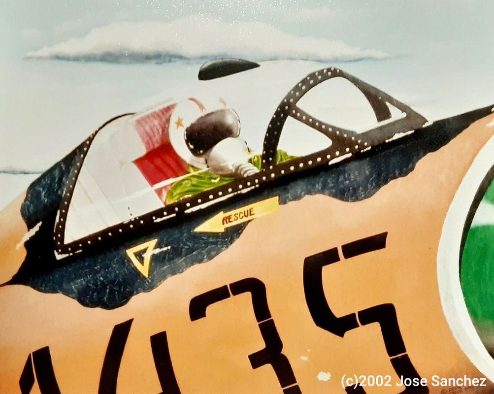 Closeup of SU-7 fighter jet