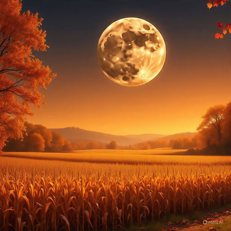 Harvest Moon Over Cornfields