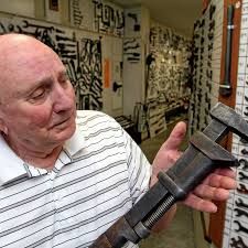 The left handed adjustable monkey wrench...