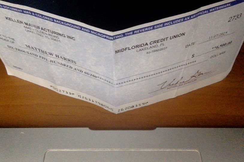 Maybe you also got a check, yes mate?