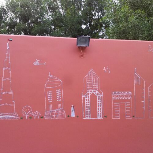 Painting on the wall in dubai