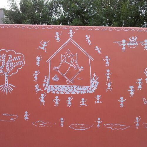 Warli Painting on Wall