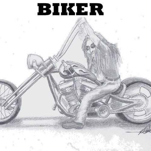 Happy Hippie Biker