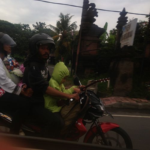 A family on a motor bike is this safe?