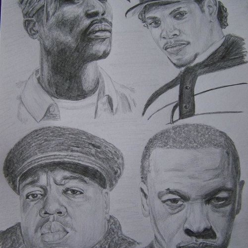 tupac, eazy e, biggy smalls, dr dre