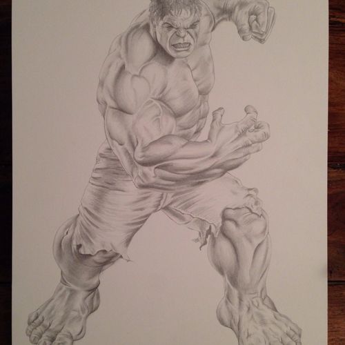 The Hulk A3 Drawing
