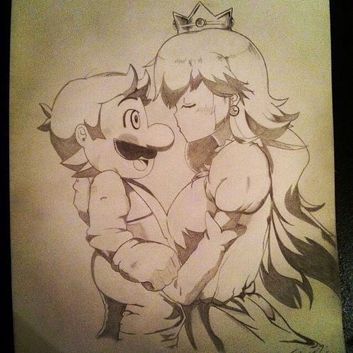 Mario and Princess Toadstool 