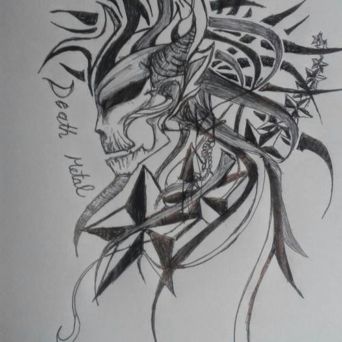 metal tattoo drawing 