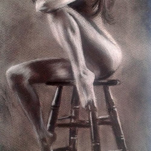 The girl on a chair