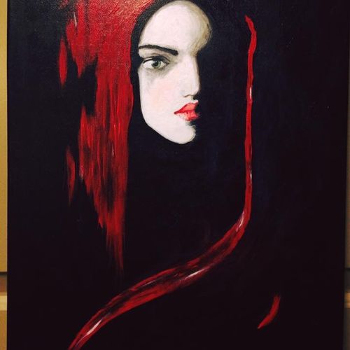 Lady in red