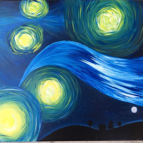 Falling starry night (improved)