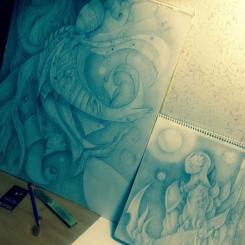  Pencil in progress