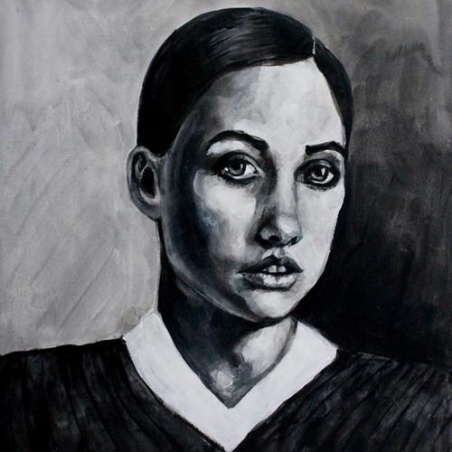 B/W. In Thought. 