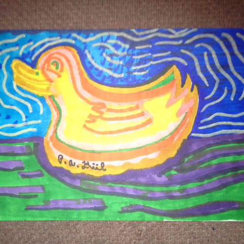 Psychedelic duck