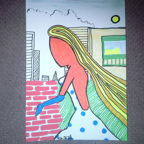 Orange lady