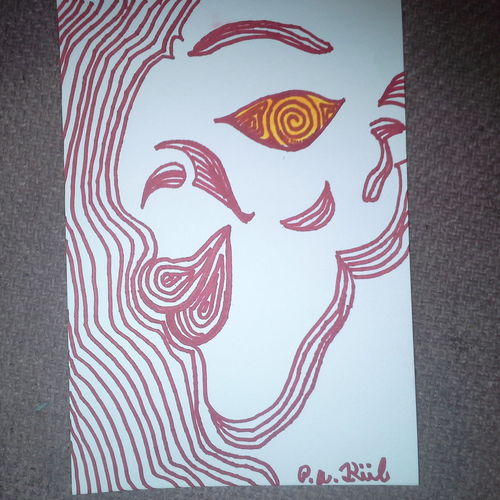 Red line face