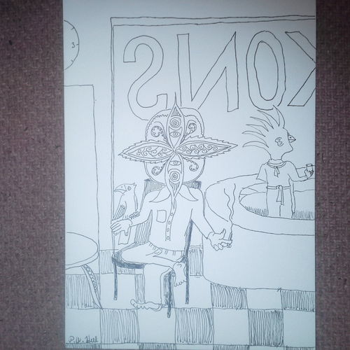 Strange barroom characters