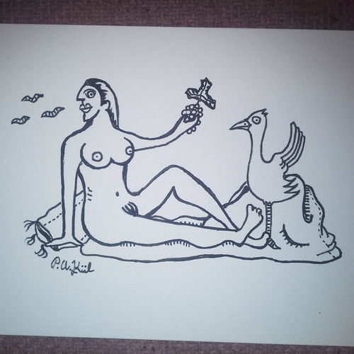 Nude and bird! 