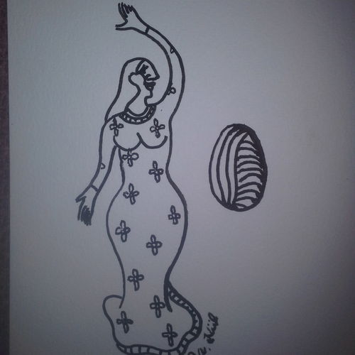 Woman and egg!
