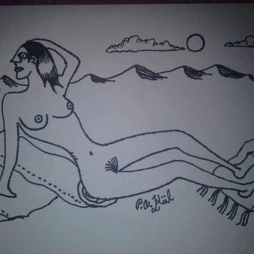 Lanky nude!