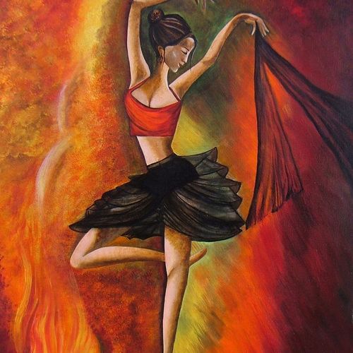 Sizzling Dance - Original Acrylic Painting ( Sold)