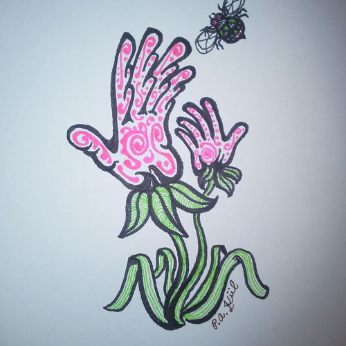 Hand flowers!