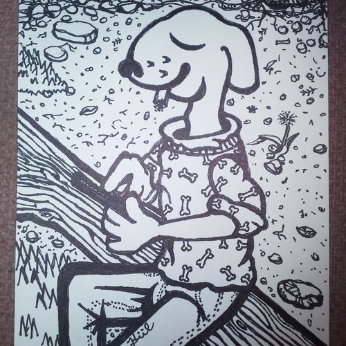 Dog on phone! 