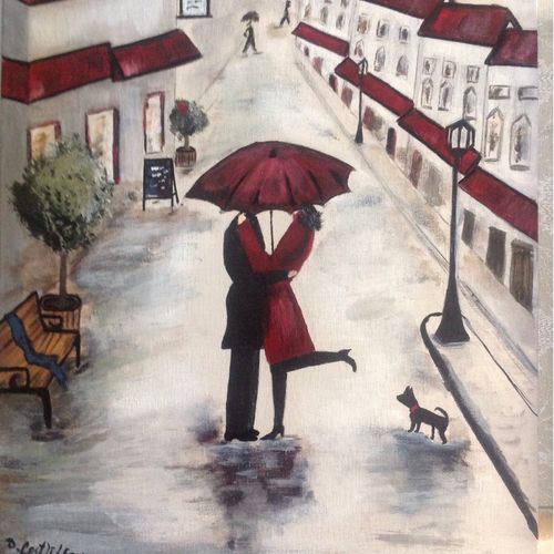 lovers On A Rainy Day