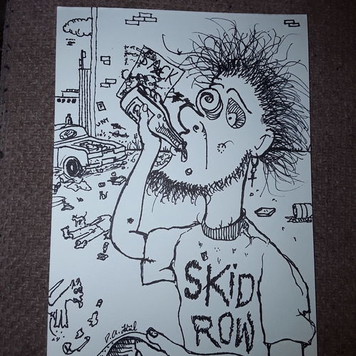 Skid row bum