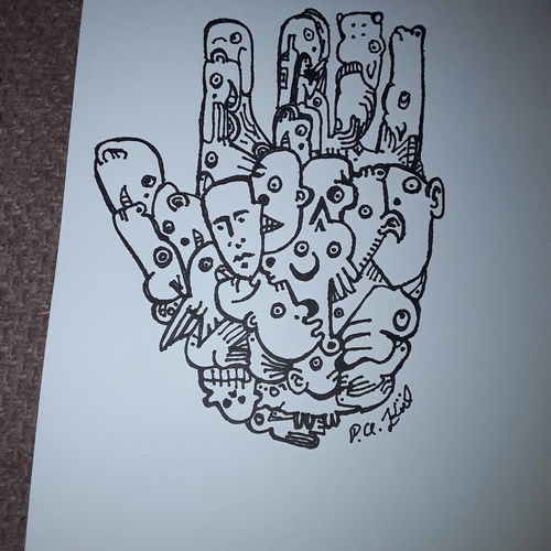 Surreal puzzle hand