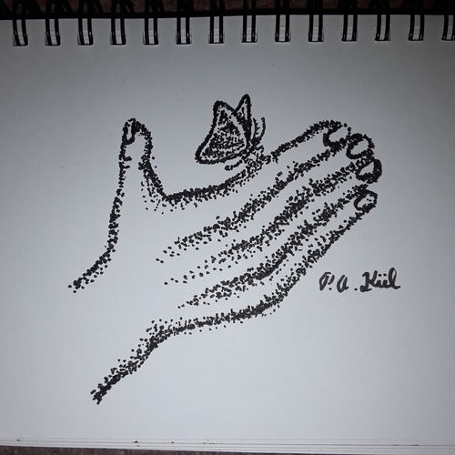 Hand and butterfly 