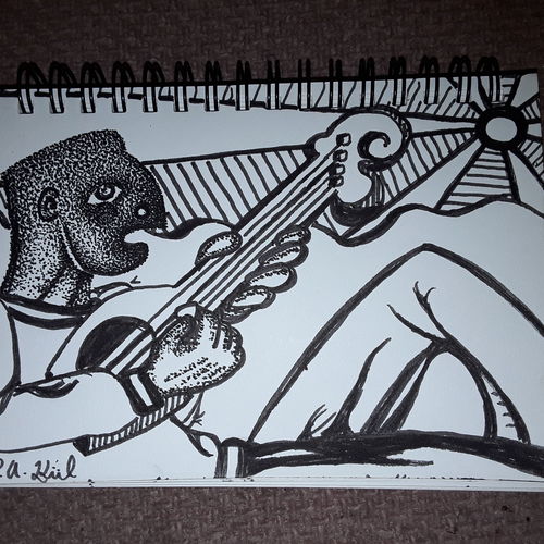 Black and white minstrel 