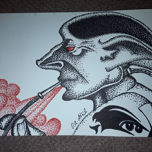 Smoking alien 