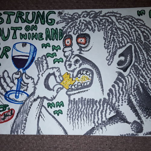 Strung out on wine and crackers 