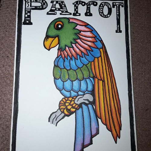 Copic Parrot 