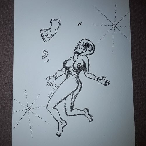 Floating woman 