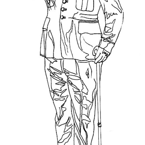 TR-3B/Saluting Soldier/sketch