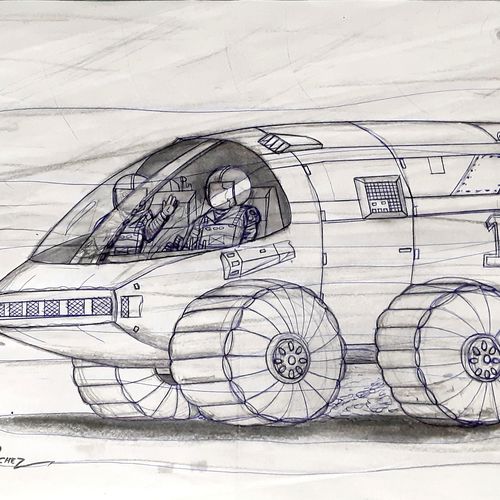 Mars Buggy Concept Sketch