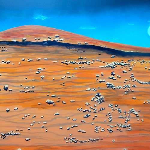 Background for "2035 Blue Sunset on Mars" (early stages)