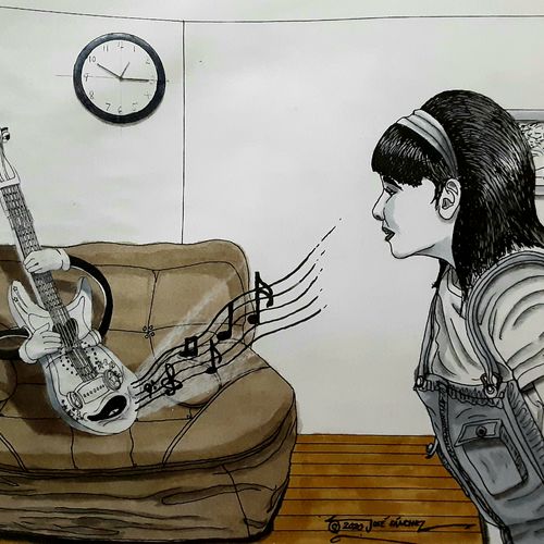 Book Illustration #3 for The Enchanted Guitar 