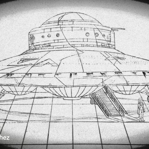 German Haunebu 2 Flying Saucer (SKETCH)