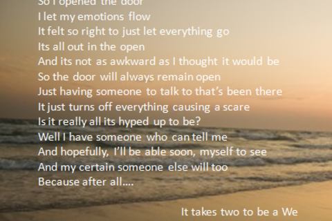 It takes 2 to be a We