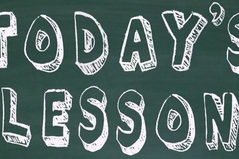 Lesson to be learned...