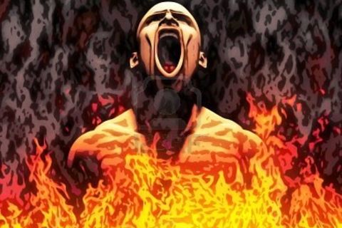 In its&#039; flames ? 