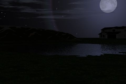 Midnight by silent lake 