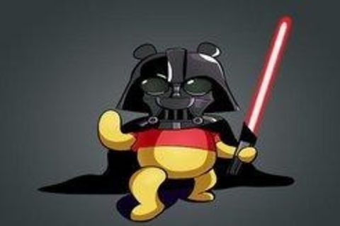 Darth vader versus Winnie the Pooh